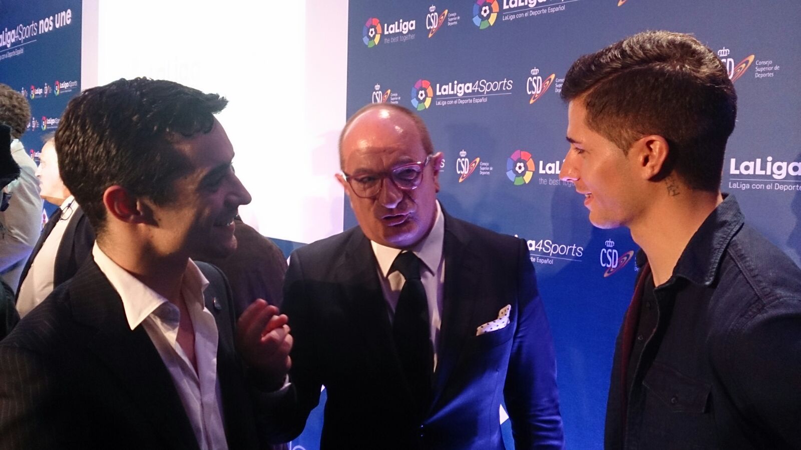 Ioseba Fernández y Javier Fernández, en la presentación oficial de LaLiga4Sports